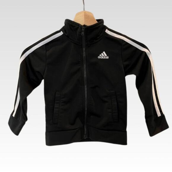 adidas Superstar Track Jacket Black White Stripe Size 3T Toddler Unisex - Picture 1 of 5